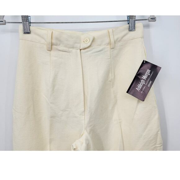 New Vintage‎ Deadstock Ashleigh Morgan Stirrup Pants Size 8 White Cream - Picture 3 of 8